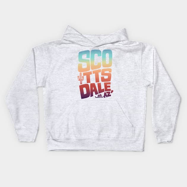 Scottsdale Rainbow Type Kids Hoodie by DreamBox